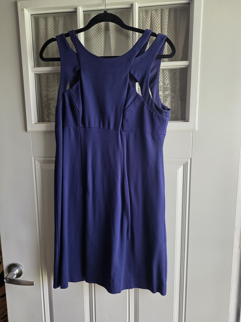 Karl Lagerfeld Navy Cutout Midi Dress